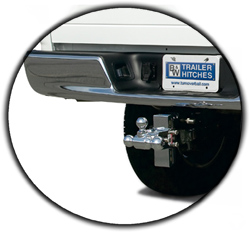 B&W Tow & Stow Ball Mount in Towing Position